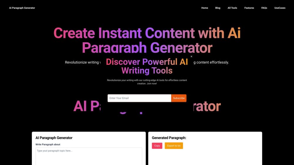 Ai Paragraph Generator: Free, User-Friendly Tool for Effortless Writing