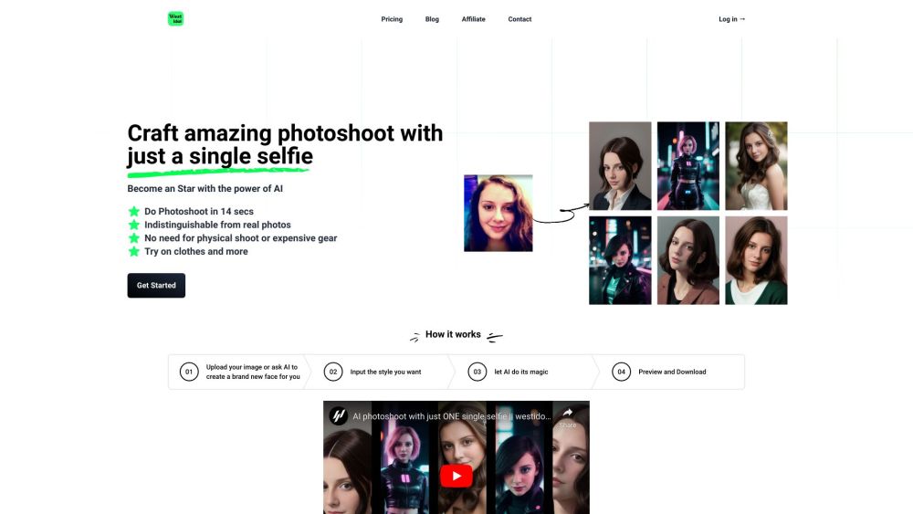 West Idol: Professional Photoshoot from Selfie Using AI Instantly