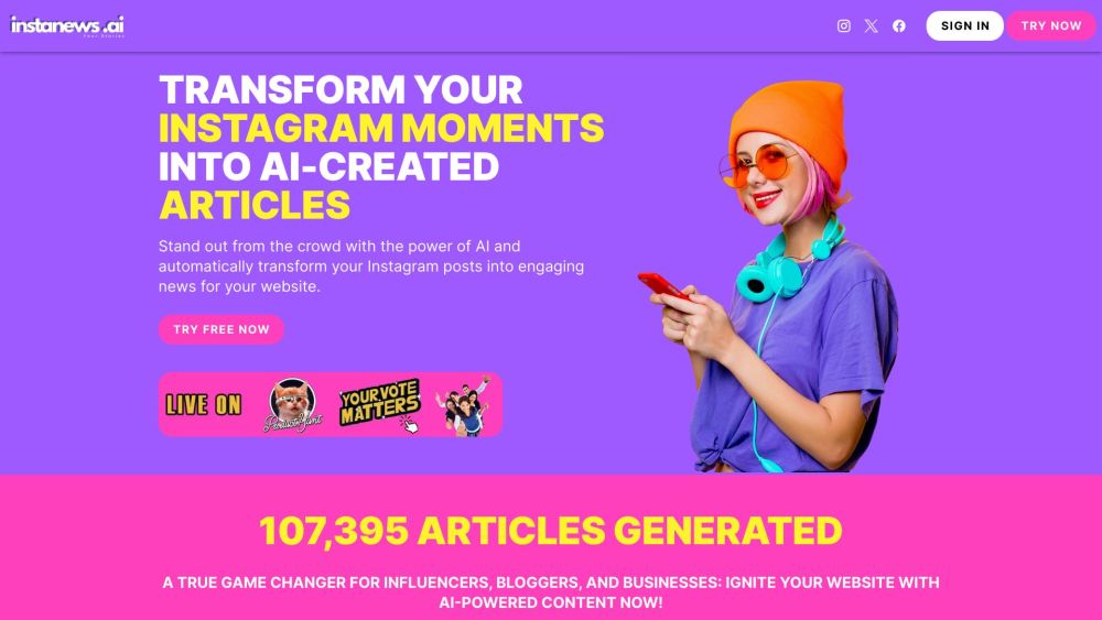 InstaNews.ai : AI Blog Automation & SEO Enhancement Tool