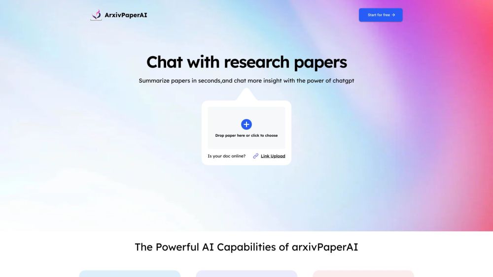 ArxivPaperAI: Quick Summarizing of Scientific Articles with AI