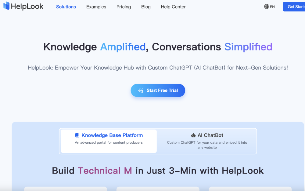 HelpLook: Custom GPT Chatbots, AI Search, Multilingual, Secure