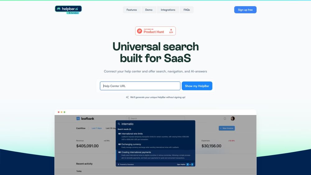 HelpBar: Swift Navigation, Instant Help, Action Launch for Quick Success