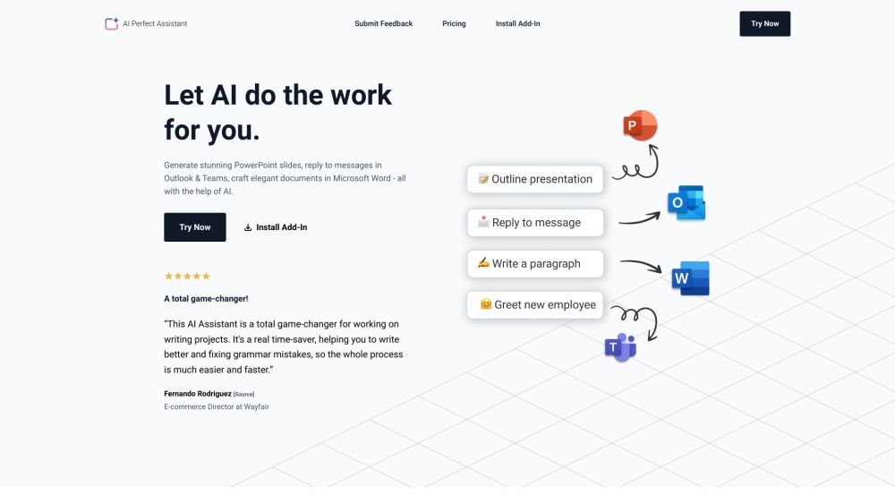 AI Perfect Assistant: Boosts MS Suite with AI, Slides, Emails & Docs