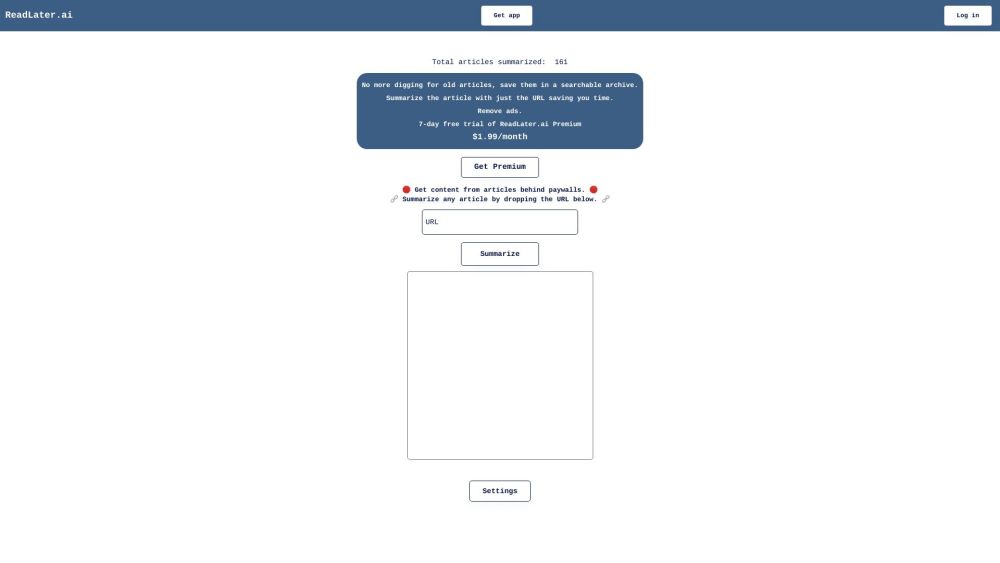 ReadLater.ai: AI Article Summarizer and Read Later App Features