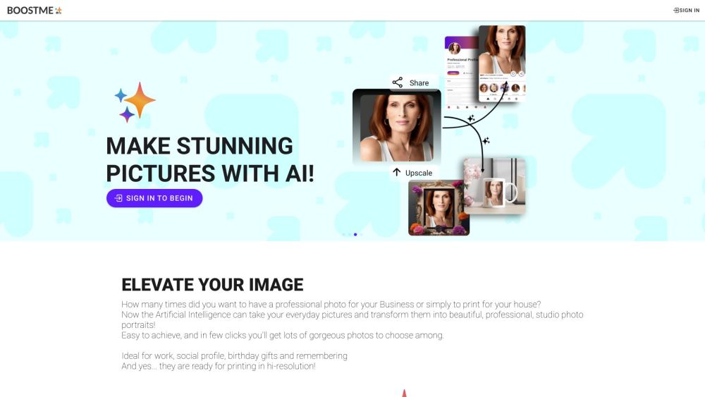 BoostMe: AI Platform Transforms Everyday Pictures into Studio Portraits