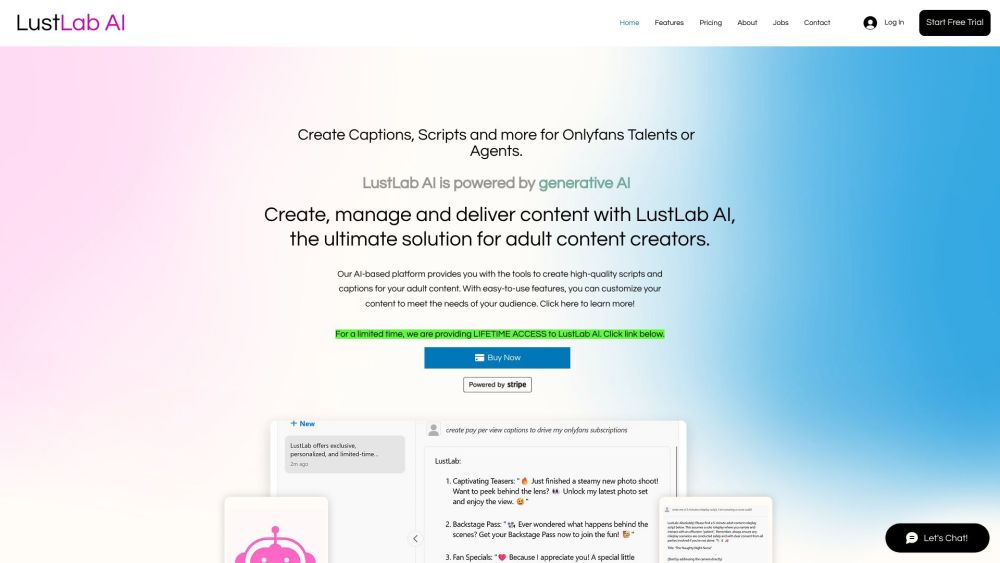 LustLab: AI Adult Content Assistant with Personalized Support