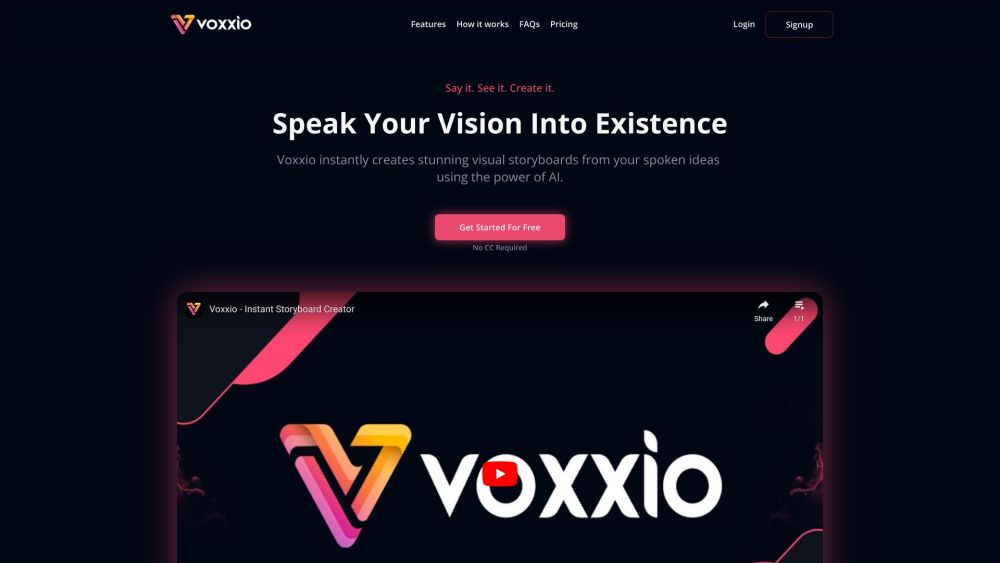 Voxxio: AI Transforms Spoken Ideas into Storyboards Effortlessly