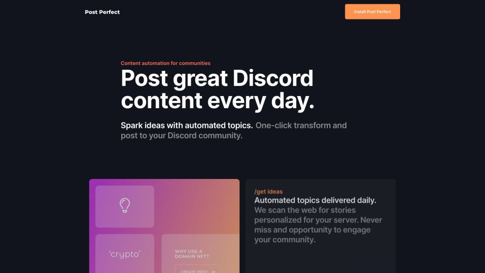 Post Perfect: Automate Your Discord Content Workflow Effortlessly