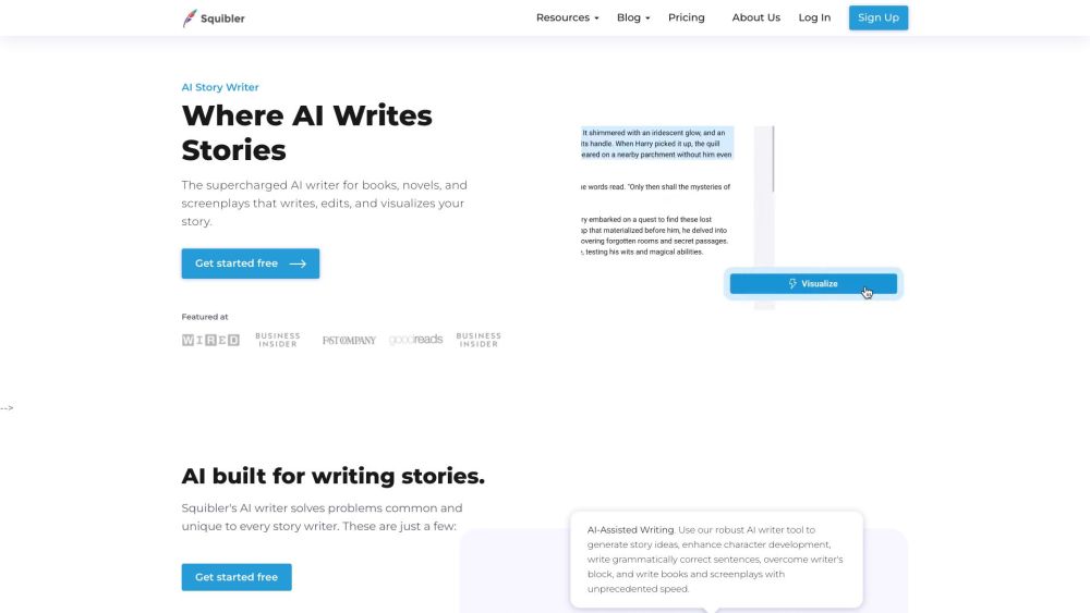 Squibler: AI Writing Software for Fast, High-Quality Story Visuals