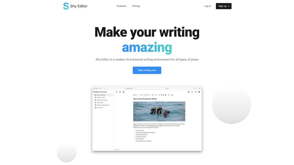 Shy Editor: AI-Powered Text Editor for Improved Writing & Workflow