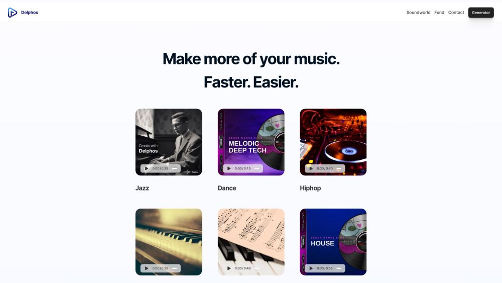 Delphos: Genre-Spanning Music Creation & Sharing in Just a Few Clicks