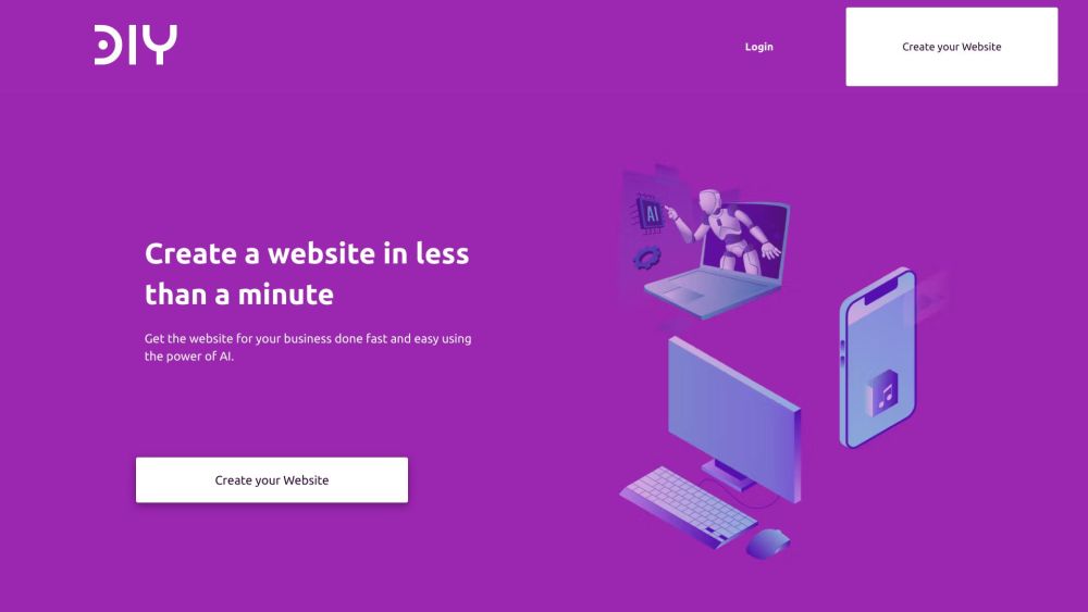 DIY Websites AI: Create a Business Site in Less Than a Minute