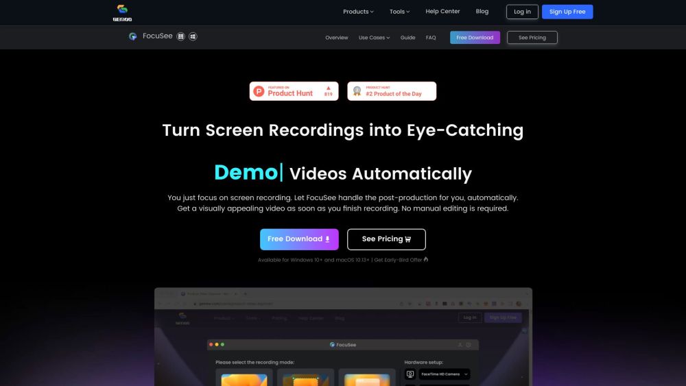 FocuSee: Auto-Enhance Screen Recording with Zoom & Cursor Tracking