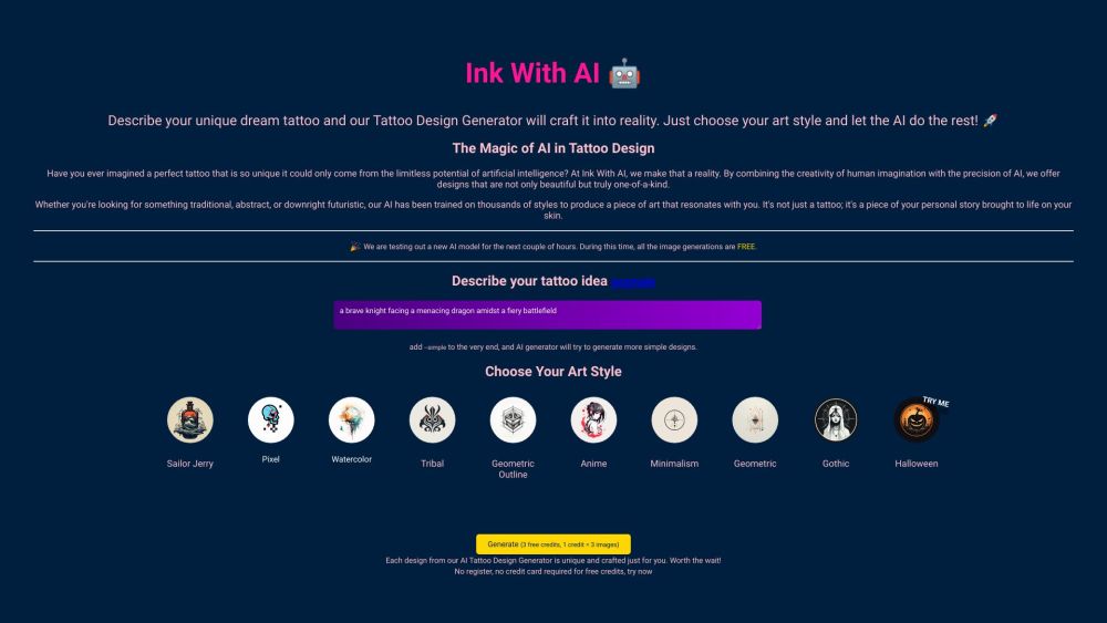 Ink With AI: Transforming Dream Tattoos into Unique, Personalized Designs