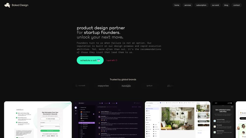 Baked Studio: Design Subscription for Startup Founders & Beyond