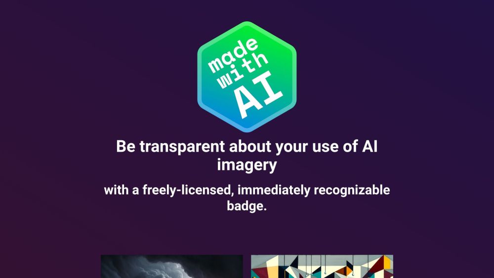 AI Badge : Freely-Licensed, Instantly Recognizable, Show AI Imagery Use