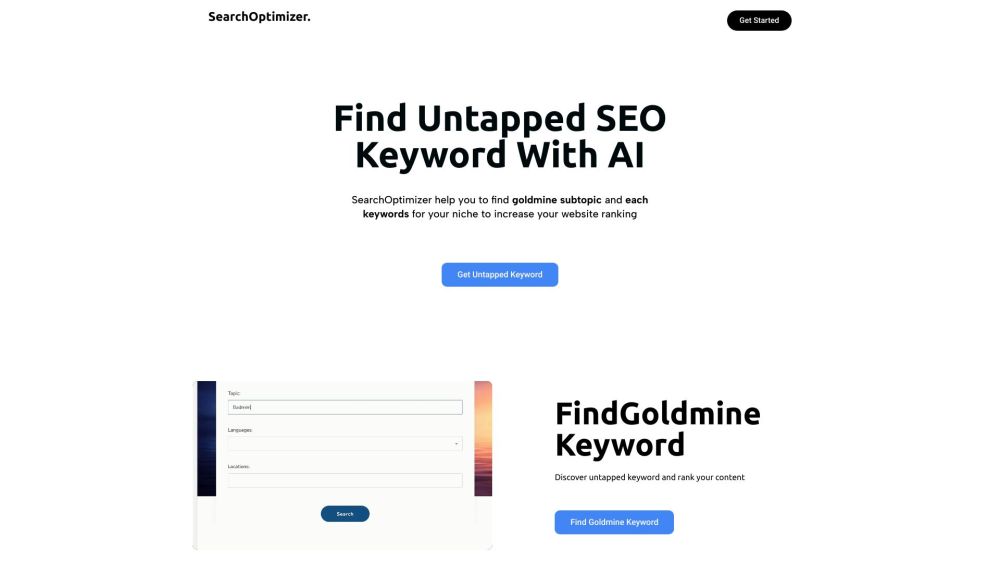 SearchOptimizer.co: AI Tool for Categorized Longtail Keywords in SEO