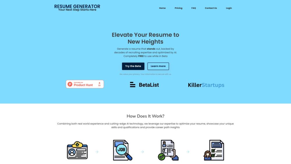 Resumegenerator.io: Free AI Resume Tool with Expert Crafting in Beta