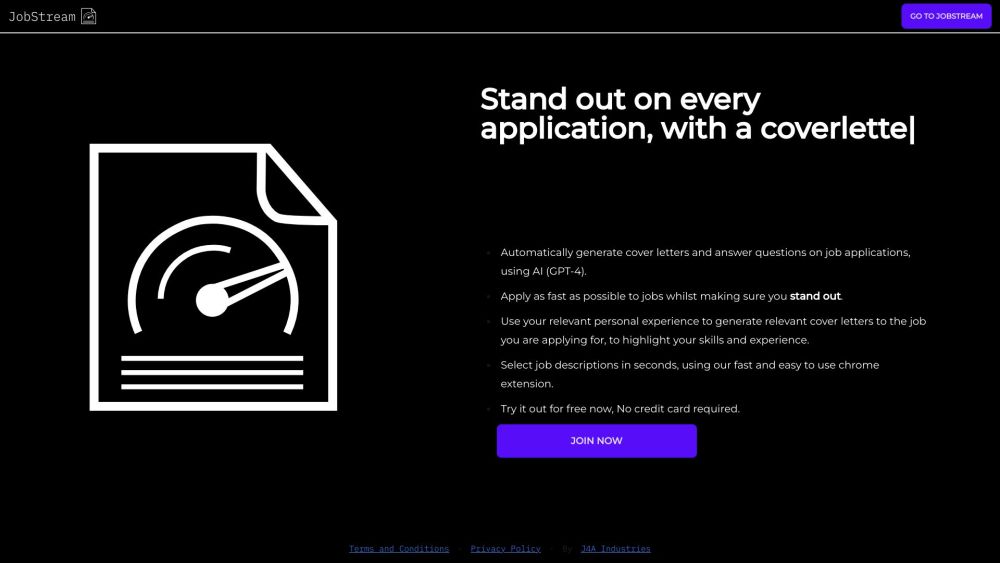JobStream: AI-Enhanced Job Applications and Cover Letter Generator