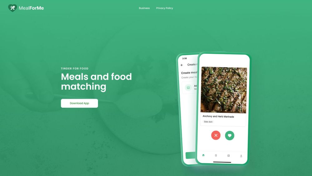 MealForMe: Discover Your Perfect Dishes Like Tinder for Food : Swipe, Match, and Enjoy!