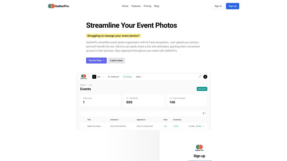 GatherPro: AI-Powered Event Photo Management Revolution | Key Features