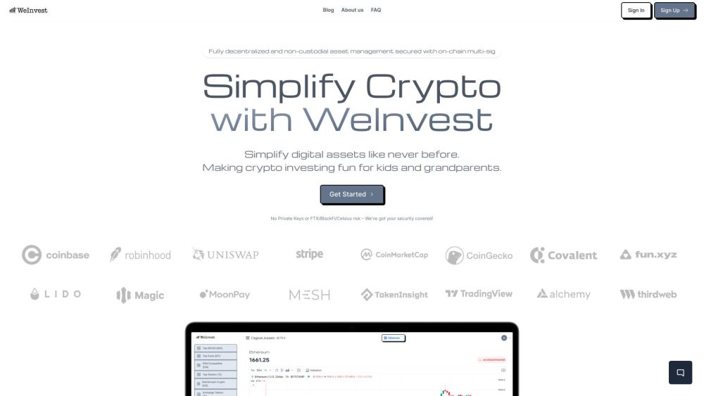 WeInvest: Simplified Secure Digital Assets Management - Secure & Simple