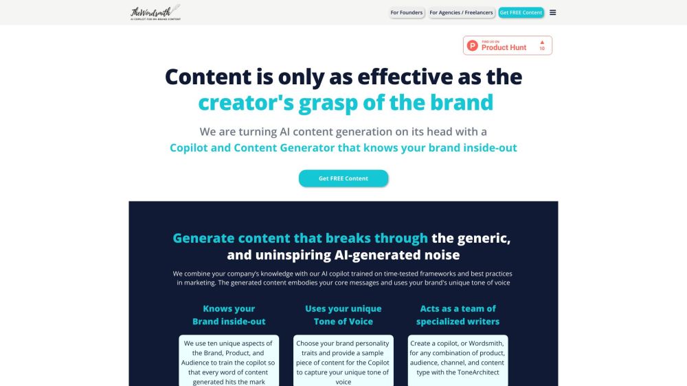 TheWordsmith.ai: Quality, On-brand Content Copilot and Writing Assistant