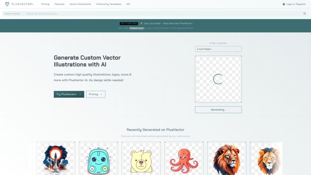 PlusVector AI Engine: Custom SVGs for Designers & Apps