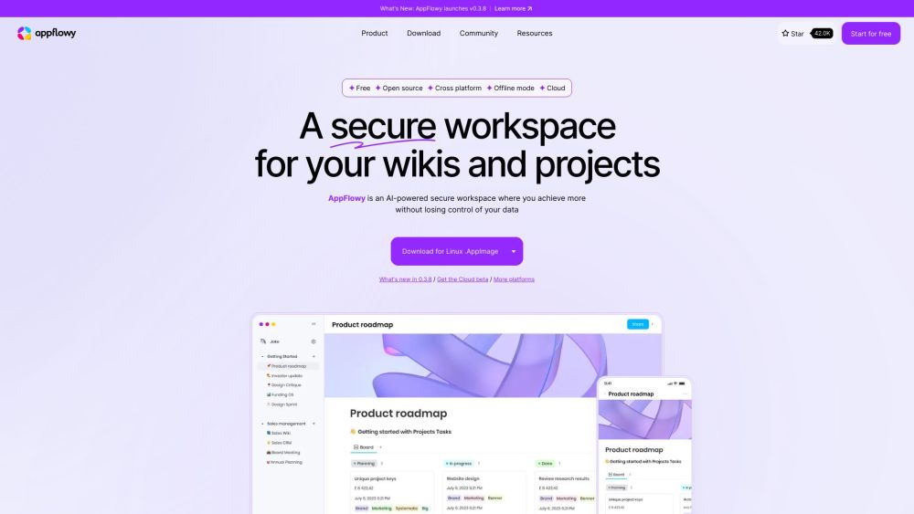 AppFlowy: AI Workspace with E2EE & Hybrid Cloud Support