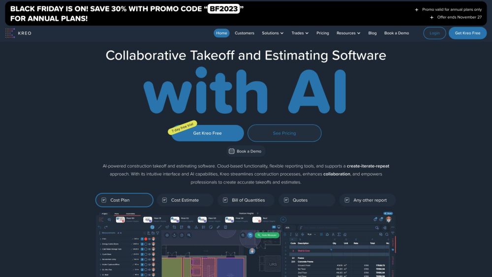 Kreo Software: AI-Powered Construction Estimation and Collaboration