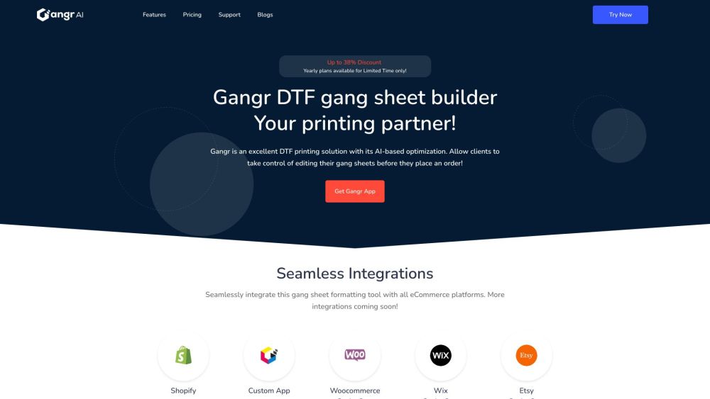 Gangr.ai - DTF Gang Sheet Builder: AI-Optimized, Waste-Reducing Tool