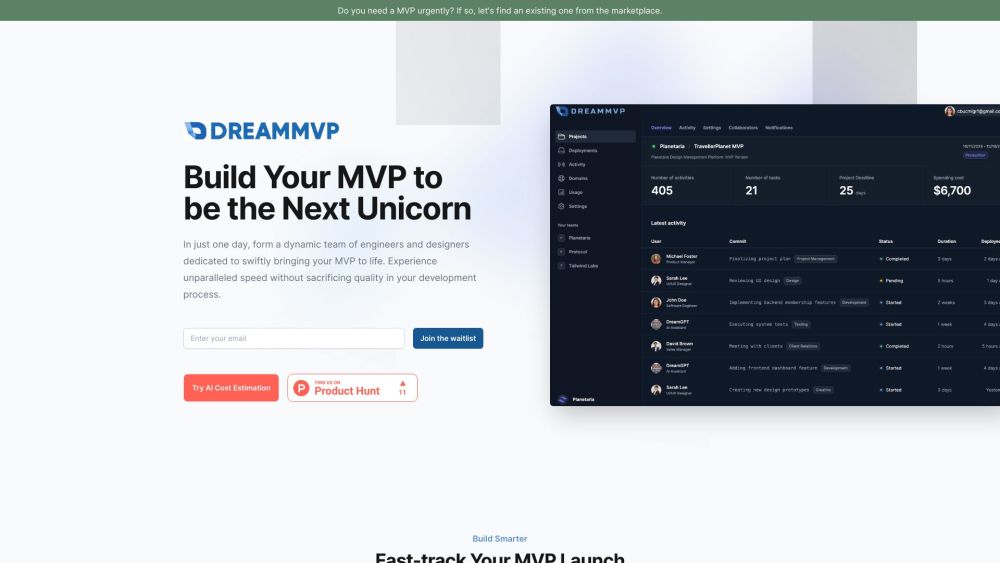 DreamMVP: AI-Powered, Cost-Effective MVP Building Solution