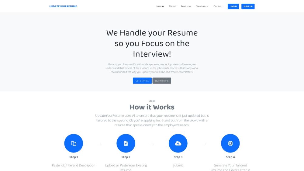 UpdateYourResume : Rapid Resume Revamp to Match Job Descriptions