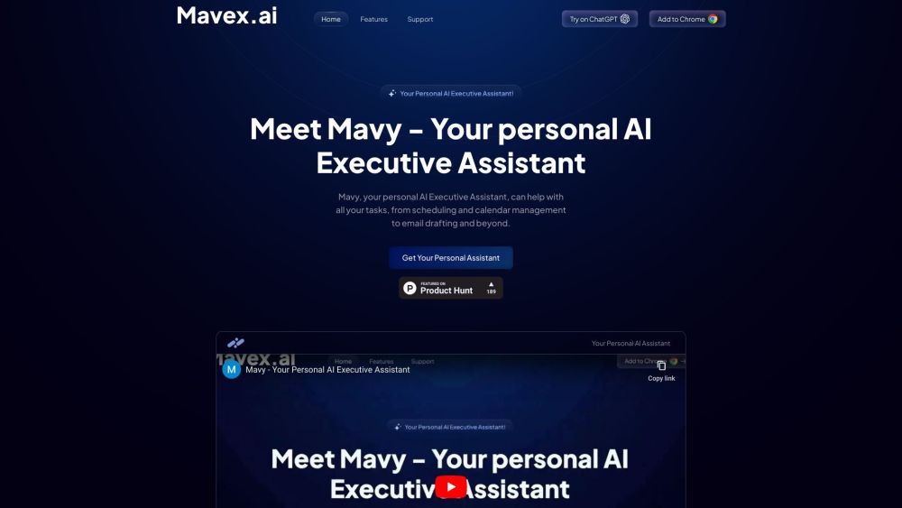 Mavex.ai: AI Assistant for Scheduling, Email Drafting, and More