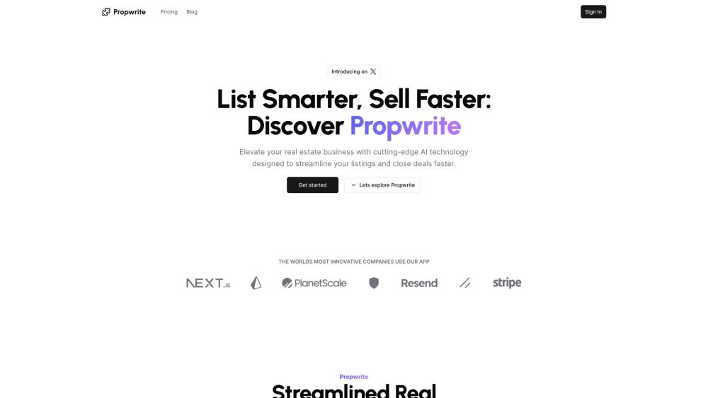 Propwrite: AI Efficiency, Secure & Scalable Real Estate Tools