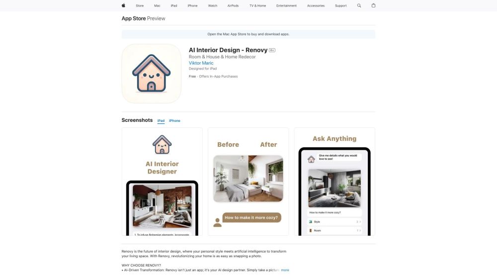 Renovy: AI Interior Design - Transform Your Space with Personal Style