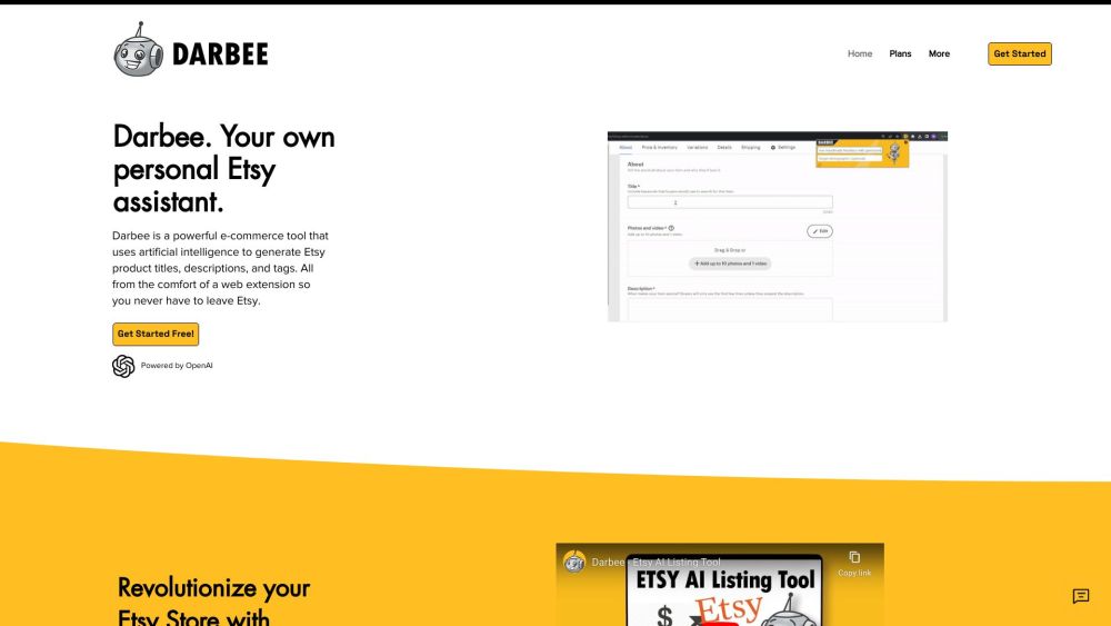 Darbee : AI-Powered Etsy Product Title, Description & Tag Generator : Enhance Etsy Listings