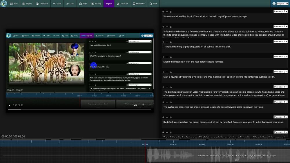 VideoPlus Studio: Subtitle Editor, Translator & Avatar Speaker