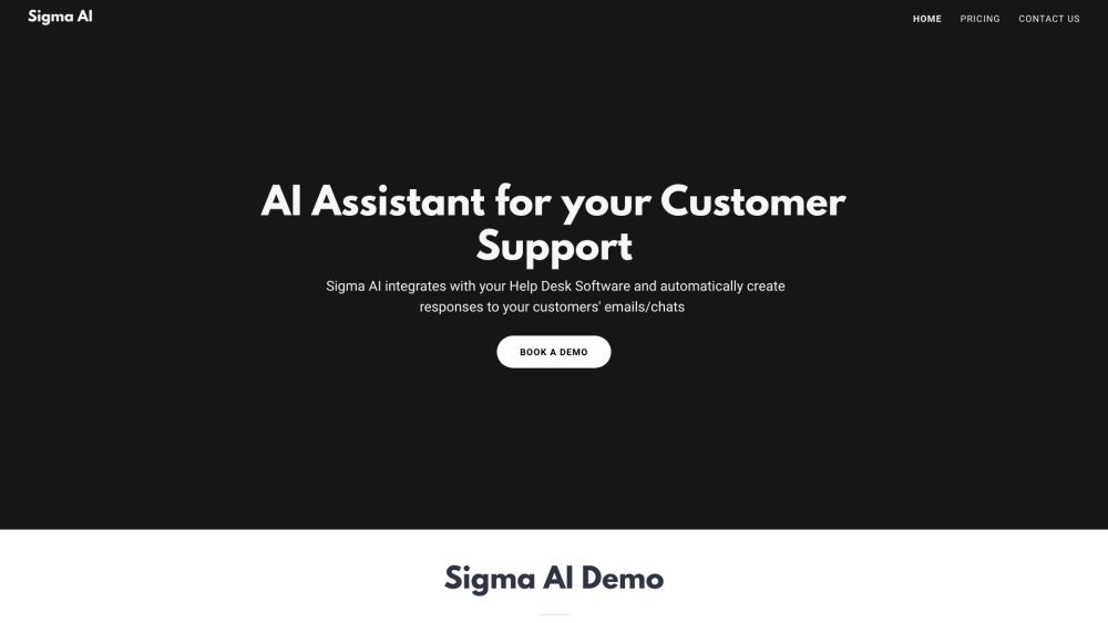 Sigma AI: Automate E-commerce Customer Support with AI Tool