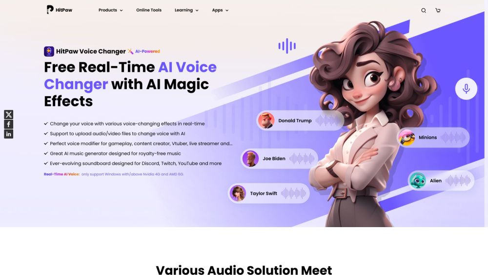 HitPaw Voice Changer: Free AI Real-Time Voice Effects, Stunning Results