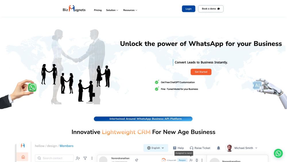 BizMagnets: AI WhatsApp Marketing, Sales & Support Platform