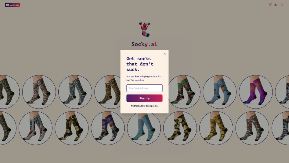 Socky.ai : AI-Crafted Socks for Unique Personalization