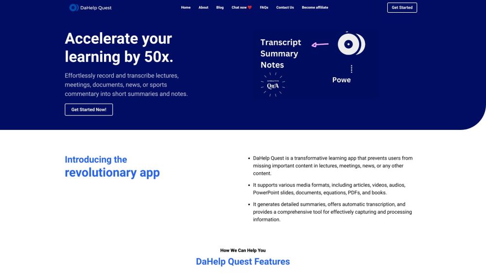 DaHelp Quest: Innovative Learning App, Master Knowledge Efficiently