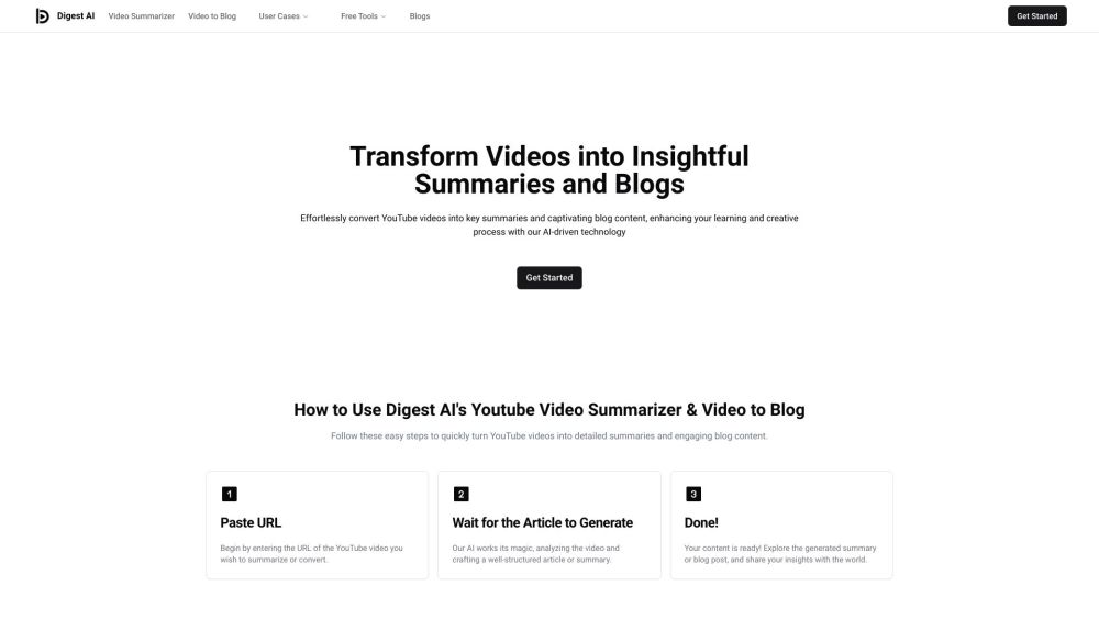 Digest AI: Transform Videos into Insightful Summaries and Blogs