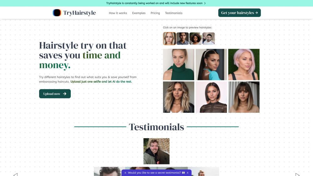 TryHairstyle: AI Hair Trial - Save Time & Money with One Selfie