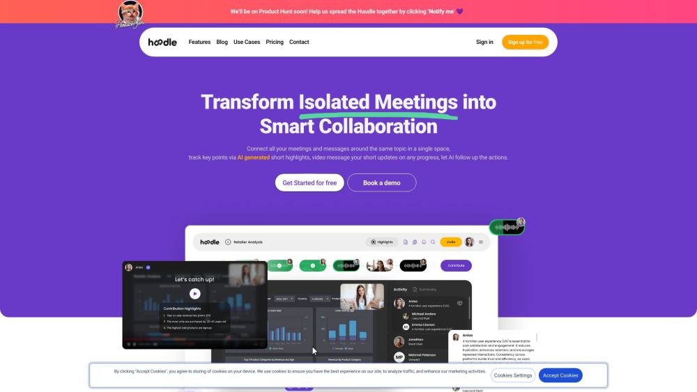 Huudle: AI Project Tracking & Video Messaging for Creative Teams