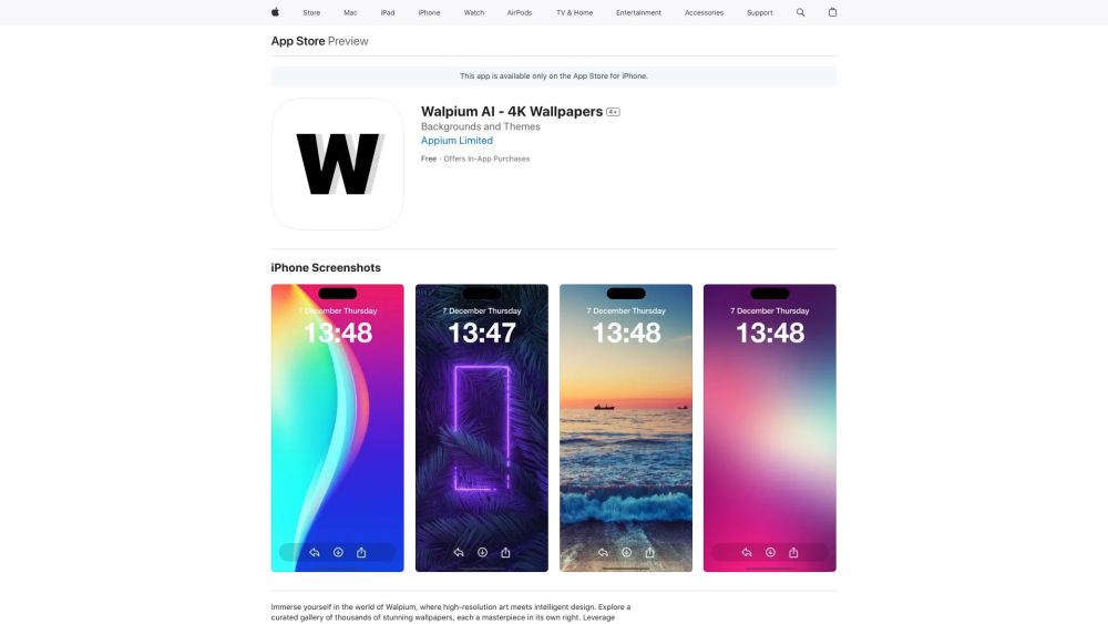 Walpium: AI-Based Wallpaper Creation - Create and Download with AI