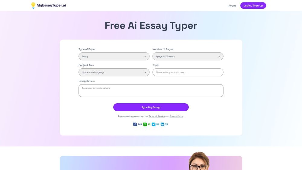 My EssayTyper.ai: AI-Powered Writing Tool, Excellent Essays for Students