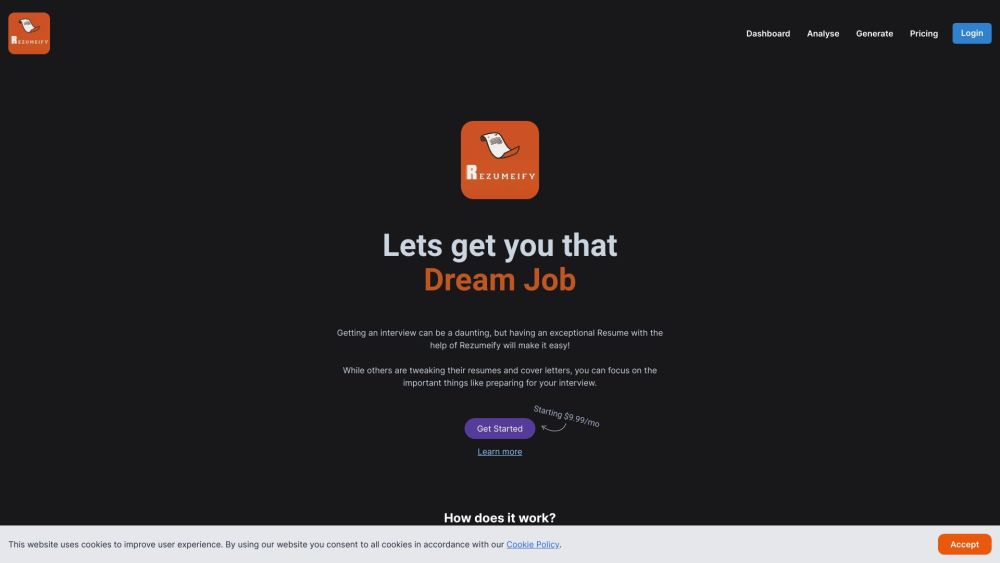 Rezumeify: Resume Analysis, Cover Letter & Resume Generation (Coming Soon)