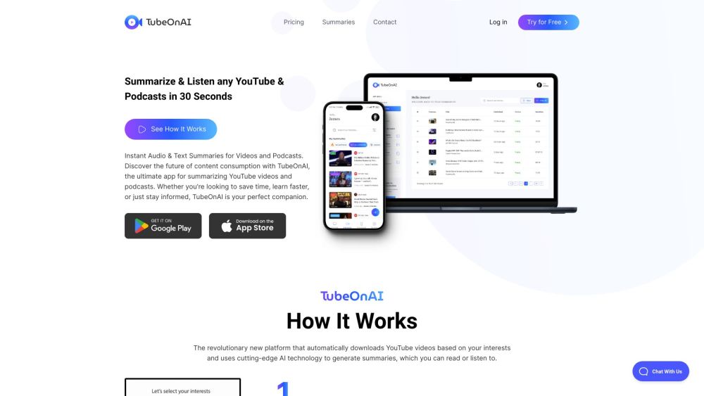 TubeOnAI: Auto YouTube Downloads, AI-Driven Summaries for Efficient Viewing